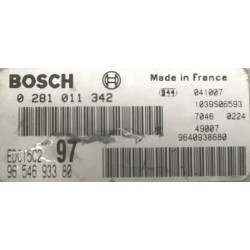 CALCULATEUR DÉCODÉ EXPERT JUMPY SCUDO 0281011342 9654693380 BOSCH EDC15C2