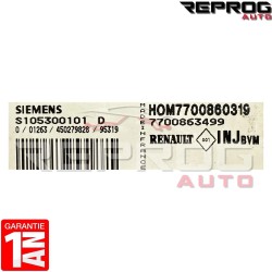 CALCULATEUR DÉCODÉ RENAULT MEGANE 1.6 S105300101D HOM7700860319 7700863499