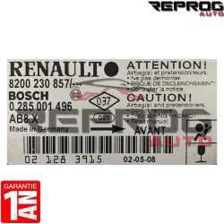 copy of CALCULATEUR AIRBAG VIERGE RENAULT CLIO 3 611023300 8200963406 611130900A AUTOLIV
