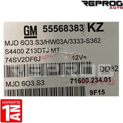 CALCULATEUR MOTEUR AVEC PROGRAMMATION/CLONAGE OPEL CORSA D MJD603.S3 HW03A 55568383