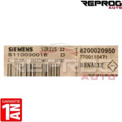 CALCULATEUR DECODE OU VIERGE RENAULT MEGANE S110030018D 8200020950 7700110471 SIRIUS 32