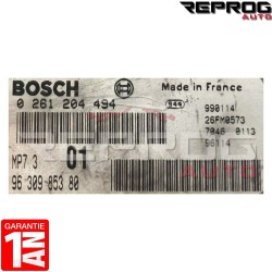 CALCULATEUR MOTEUR DÉCODÉ PEUGEOT 306 1.4 0261204494 9630985380 BOSCH MP7.3