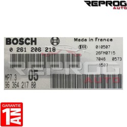 CALCULATEUR DÉCODÉ PEUGEOT 406 CITROEN XANTIA 0261206218 9636421780 BOSCH MP7.3