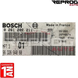 CALCULATEUR MOTEUR DÉCODÉ PEUGEOT 306 0261206211 9632694080 BOSCH MP7.3