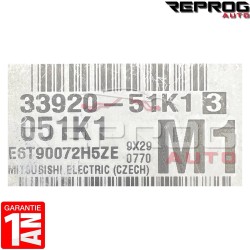 CALCULATEUR MOTEUR AVEC PROGRAMMATION/CLONAGE OPEL AGILA 33920-51K1 E6T90072H5ZE M1