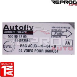 CALCULATEUR AIRBAG VIERGE FIAT SCUDO 550904200 1494533080 AUTOLIV