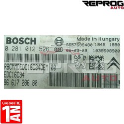 copy of CALCULATEUR DÉCODÉ PEUGEOT 207 1.4 HDI 0281012526 9662517180 BOSCH EDC16C34
