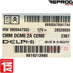 CALCULATEUR MOTEUR VIERGE PSA HW9809447980 9819213980 28528899 DELPHI DCM6.2A