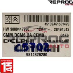 copy of CALCULATEUR MOTEUR VIERGE PSA HW9809447980 9819213980 28528899 DELPHI DCM6.2A