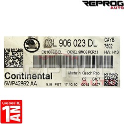 CALCULATEUR MOTEUR DÉCODÉ SKODA FABIA / ROOMSTER 1.6 TDI 03L906023DL 5WP42862AA H13 SIMOS PCR2.1