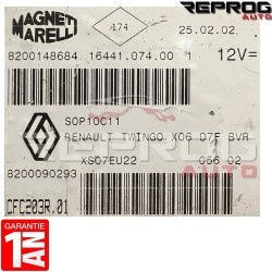 CALCULATEUR BVR OCCASION AVEC CLONAGE  RENAULT CFC203R.01 8200144433 8200090293 BVR TWINGO X06 D7F
