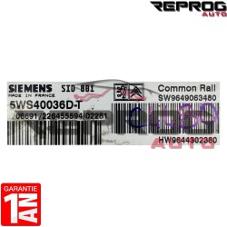 CALCULATEUR DÉCODÉ BERLINGO SID 801 5WS40036D-T SW9649063480 HW9644302380