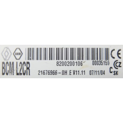 UCH VIERGE RENAULT CLIO 3 MODUS BCM L2CR 8200200106 21676966-0H V11.11