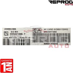 CALCULATEUR VIERGE PEUGEOT 107 1.4 5WS40168E-T 9655941580 89661-YV010 SID805