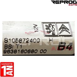 BSI VIERGE PEUGEOT 206 T1 9638160680 S105872400H B4 SIEMENS