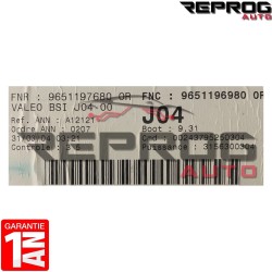 BSI VIERGE PEUGEOT 307 J04 9651197680OR 9651196980OR VALEO J04-00
