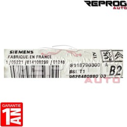 BSI VIERGE PEUGEOT 206 PHASE 1 T1 B2 9626460880 S118790300A 658022 658005