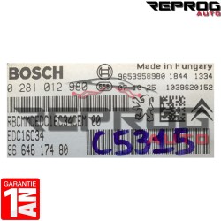 CALCULATEUR DÉCODÉ CITROEN C4 PICASSO 1.6 HDI 0281012980 9664617480 EDC16C34