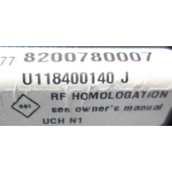 UCH VIERGE RENAULT MEGANE SCENIC 2 MEGANE 2 N1 8200780007 U118400140J SIEMENS