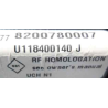 UCH VIERGE RENAULT MEGANE SCENIC 2 MEGANE 2 N1 8200780007 U118400140J SIEMENS
