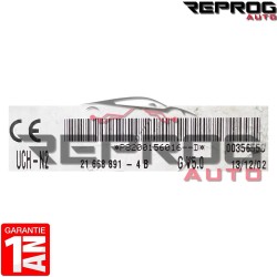 UCH N2 VIERGE RENAULT TRAFIC 2 P8200156016D V5.0 UCH-N2 SAGEM 21668891-4B