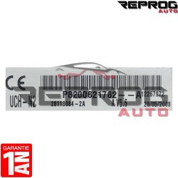 UCH VIERGE N2 RENAULT CLIO 2 PHASE 2 P8200621762A V5.6 UCH-N2 SAGEM 28118084-2A