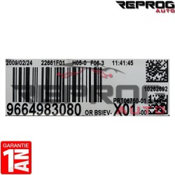 BSI VIERGE PEUGEOT 207 PHASE 2 VALEO X01 9664983080 22661F01 6580YJ