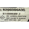 UCH VIERGE RENAULT MEGANE SCENIC 2 N3 INT 8200306435 S118400320C SIEMENS