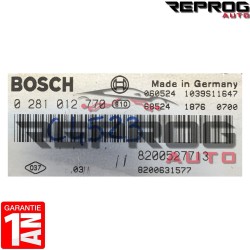 CALCULATEUR VIERGE RENAULT LAGUNA 2 DCI 0281012770 8200527713 8200631577 BOSCH