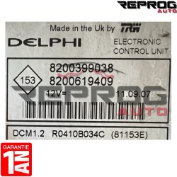 CALCULATEUR VIERGE RENAULT MEGANE SCENIC 2 8200399038 8200619409 DELPHI DCM1.2