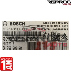 CALCULATEUR MOTEUR DECODE OU VIERGE CITROEN C3 1.6 HDI 92 0281017600 9676830080 BOSCH EDC17C10