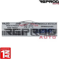 CALCULATEUR DÉCODÉ CITROEN C2 C3 PEUGEOT 207 1.4i VALEO J34P SW9665424480  HW9651696680
