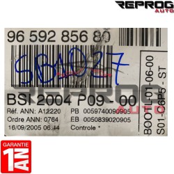 BSI VIERGE CITROEN C3 VALEO BSI 2004 P09-00 9659285680 6580X4 6580X5