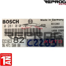 CALCULATEUR DÉCODÉ PEUGEOT 206 1.4 HDI 0281010707 9647158080 BOSCH EDC16C3