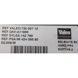 BSI VIERGE CITROEN XSARA PICASSO 9642409580 73005712 V8.2 BOITE B5 PR4