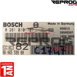 CALCULATEUR DÉCODÉ PEUGEOT 206 1.4 HDI 0281010707 9646559980 BOSCH EDC16C3