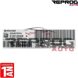 CALCULATEUR DÉCODÉ PEUGEOT CITROEN S180123008A 9800268980 HW9666681180 SID807EVO