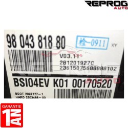 BSI VIERGE PEUGEOT 5008 3008 BSI04EV K01-00 9804381880