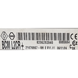 UCH VIERGE RENAULT CLIO 3 MODUS BCM 8200292040 21676967-8H V11.11 L2CR+