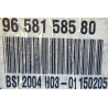 BSI VIERGE PEUGEOT 307 PHASE 2 BSI 2004 H03 9658158580 JOHNSON CONTROLS