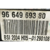 BSI VIERGE PEUGEOT 307 BSI 2004 H05 9664969380 JOHNSON CONTROLS 6580QE 6580KA