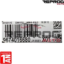 BSI VIERGE X01 PEUGEOT 207 CITROEN C3 VALEO 9674016680 6580YJ