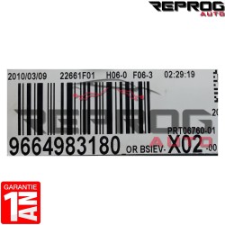 BSI VIERGE CITROEN C3 VALEO X02 9664983180 6580YG