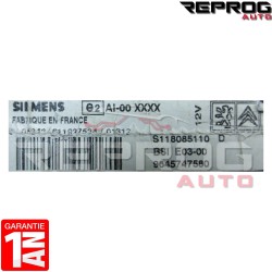 BSI VIERGE PEUGEOT 206 E03-00 9645747580 S118085110D SIEMENS