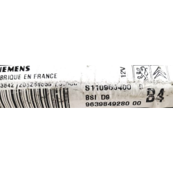 BSI VIERGE B4 PEUGEOT 406 9639849280 S110950400D D9 SIEMENS