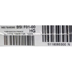 BSI VIERGE CITROEN C2 C3 F01-00 9657999380 S118085300N SIEMENS