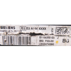 BSI VIERGE CITROEN C2 C3 F03-00 9652474580 S118085100J SIEMENS