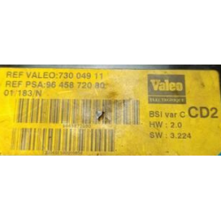 BSI VIERGE PEUGEOT 406 VALEO CD2 9645872080 73004911 HW: 2.0 SW: 3.224