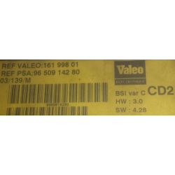 BSI VIERGE PEUGEOT 406 VALEO CD2 9650914280 16199801 HW: 2.0 SW: 4.28