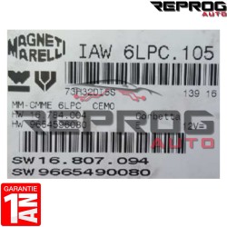 CALCULATEUR DÉCODÉ ou VIERGE PEUGEOT 207 1.4 16S IAW 6LPC.105 SW9665490080 HW9654596080